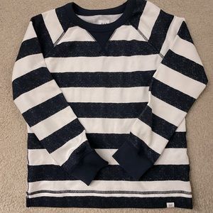 Navy and White Striped Sweatshirt